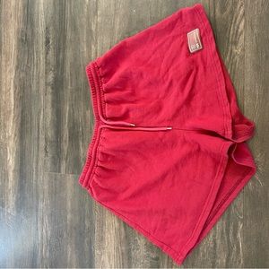 Red drawstring shorts